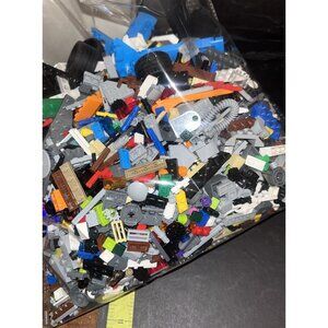 LEGO 4 lbs Pounds Bulk Lot of Loose Pieces Bricks Parts NO Figures Mostly Small